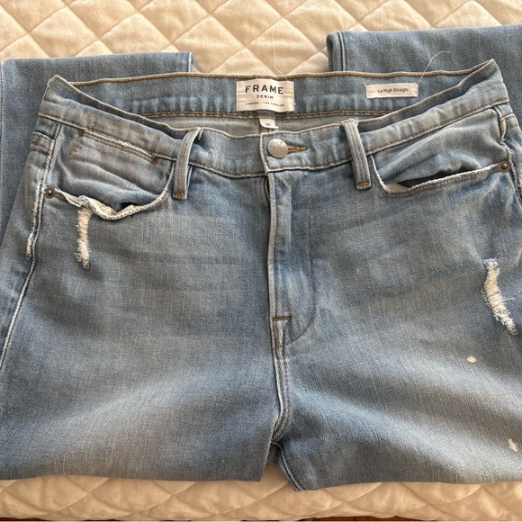 FRAME Le High Straight  Size 30 Cropped High Rise - Picture 3 of 5